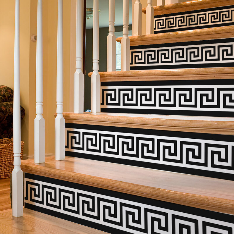 Funlife®Autocollant d'escalier en PVC imperméable, autocollant d'escalier auto-adhésif, décor d'escalier pour HOKitchen, 20x100cm, 8 styles