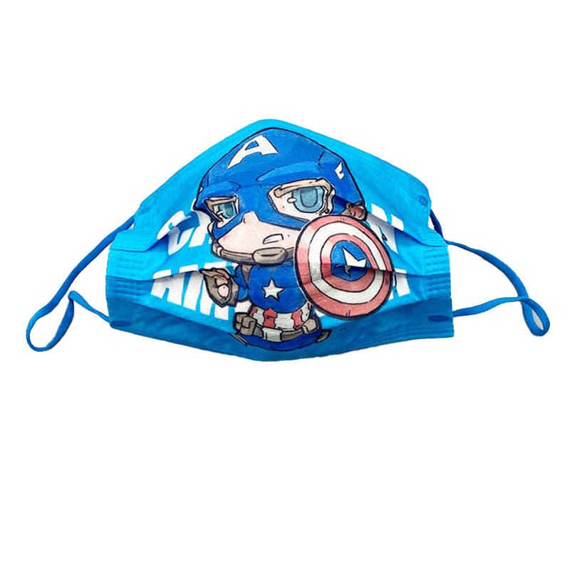 25/50/100Pcs Einweg Disney Masken Mode Erwachsene Superman 3 Schichten Schutz Staub Gesicht Maske Avengers Kawaii kind Mascarillas