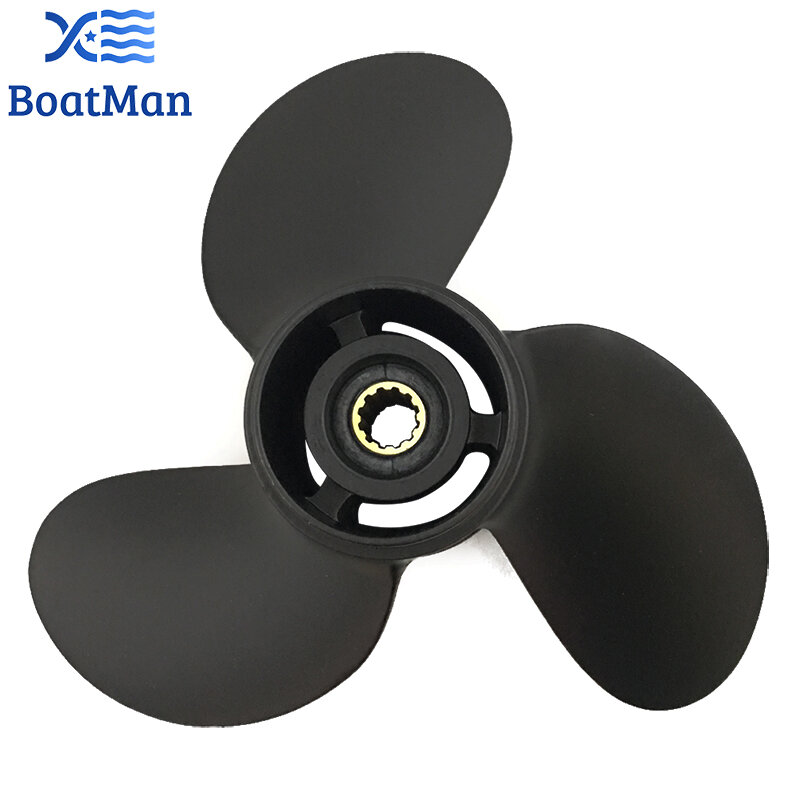 BoatMan® 8.9x7.5 Aluminum Propeller for Mercury Outboard Motor 8HP 9.9HP 12 Tooth Spline 48-897614A10 Boat Parts & Accessories