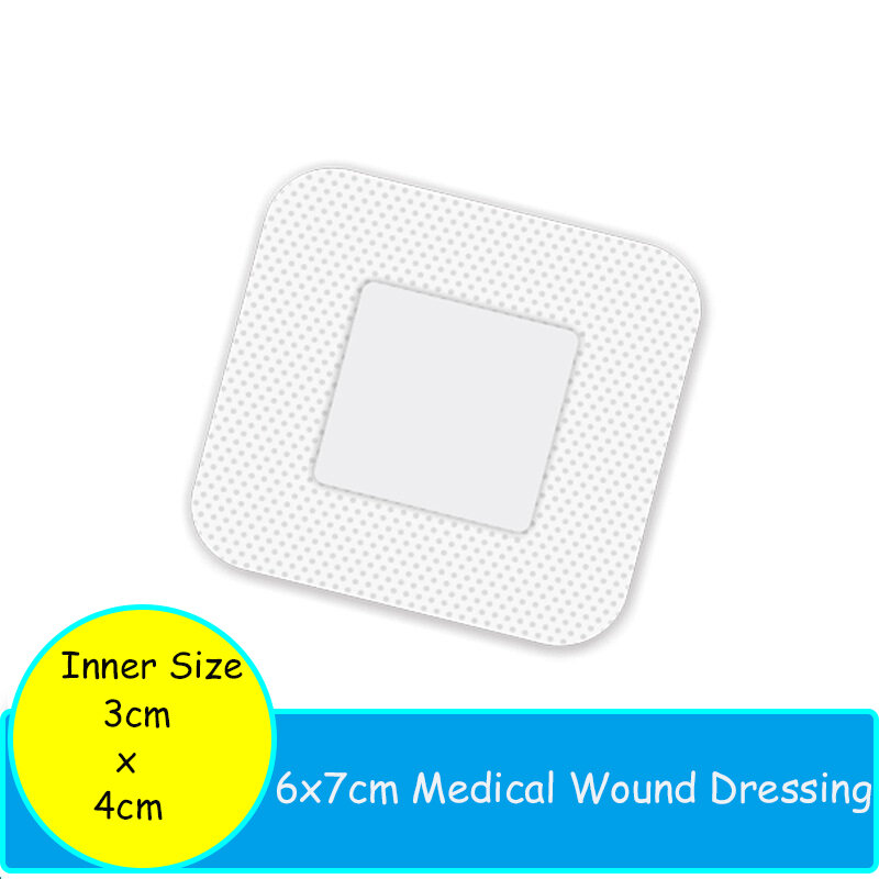 20Pieces 6cmx7cm/7cmx9cm Medical Self-adhesive Non-woven Wound Dressing Large Size Hypoallergenic Band Aid Bandage