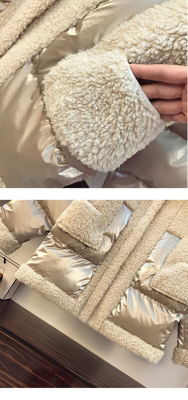 신제품 코튼 자켓 숏 파카 아우터 웨어 양모 코트 D468 여성용, 느슨한, 패션, 겨울, 2023