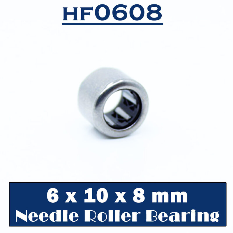 Rodamiento HF0608, 6x10x8mm (10 Uds.), embrague de rodillo de aguja de taza dibujada, rodamiento de agujas HF061008