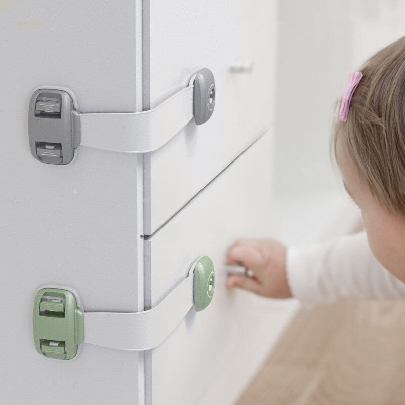 1/3/4ชิ้น/ล็อตเด็กความปลอดภัยลิ้นชักประตูล็อค Multi-Function เด็กป้องกัน Anti-Pinch ตู้ตู้เย็นความปลอดภัยหัวเข็มขัดพลาสติก