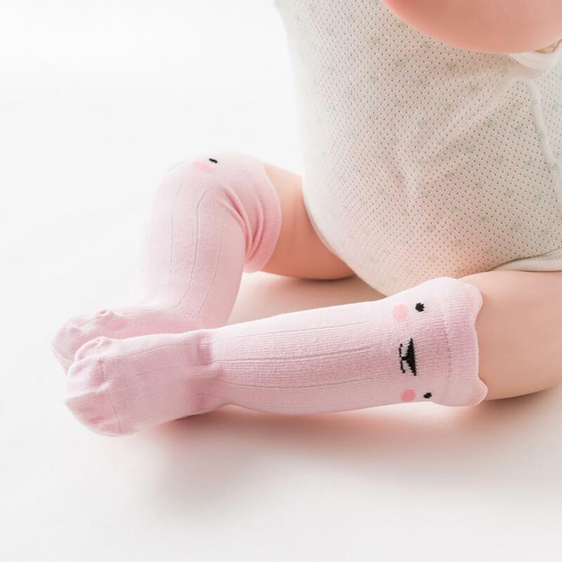 Meias animais dos desenhos animados padrão acolhedor bebê meninas joelho alto meias longas para crianças