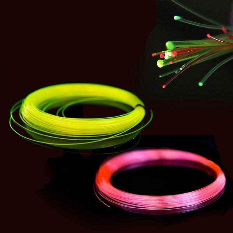 Fibre optique flexible fluorescente, 6000m par rouleau, 0.5mm, câble Led en plastique, pour éclairage de vue d'arme à feu