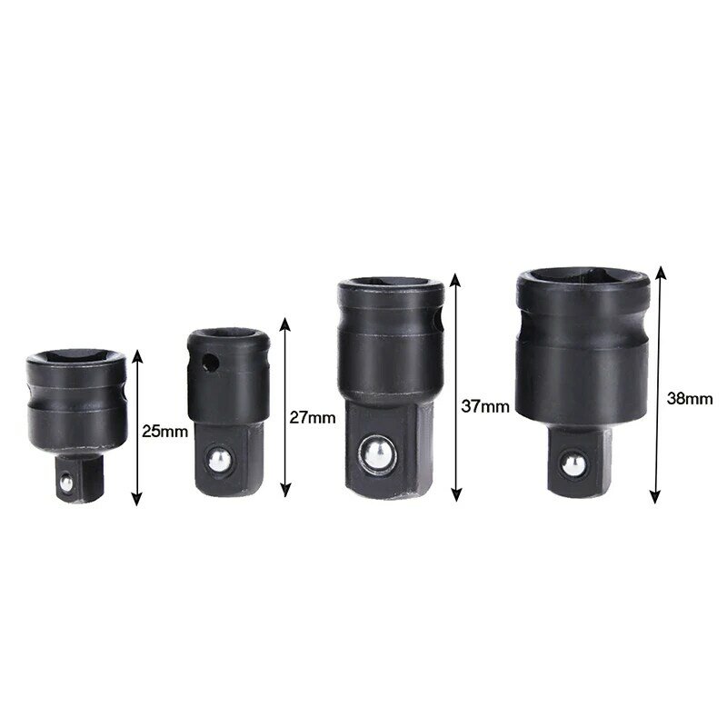 4pcs 1/4 3/8 1/2 Drive Socket Adapter Converter Reducer Drive Air Impact  Socket Wrench Adapter Repair Hand Tool Ratchet Wrench