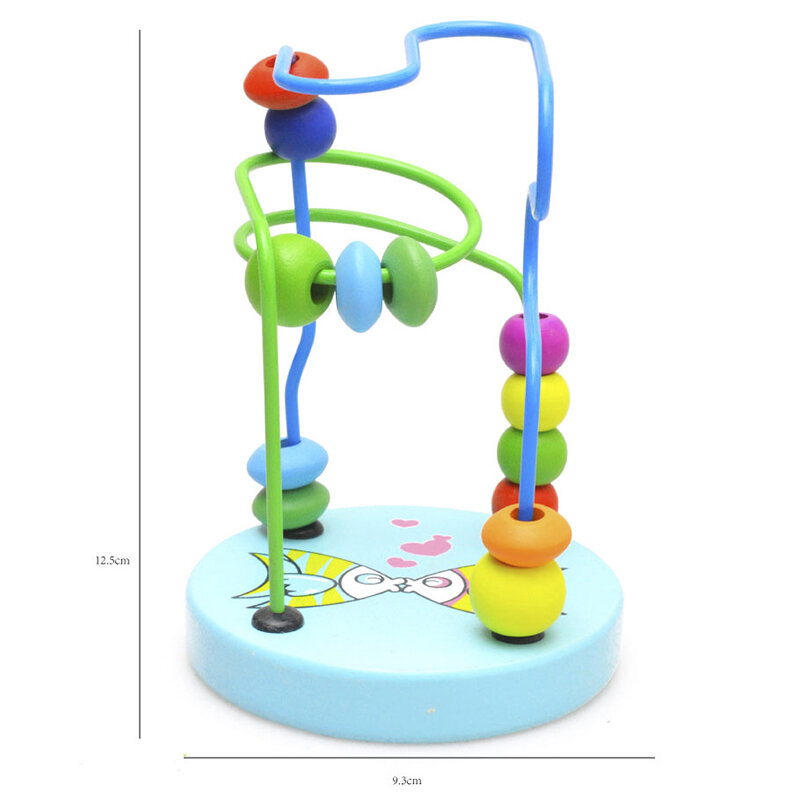 Mini drewniane zabawki Montessori dzieci koła koralik drut wałek labirynt Coaster maluch wczesna edukacja puzzle zabawki dla dzieci niemowlę