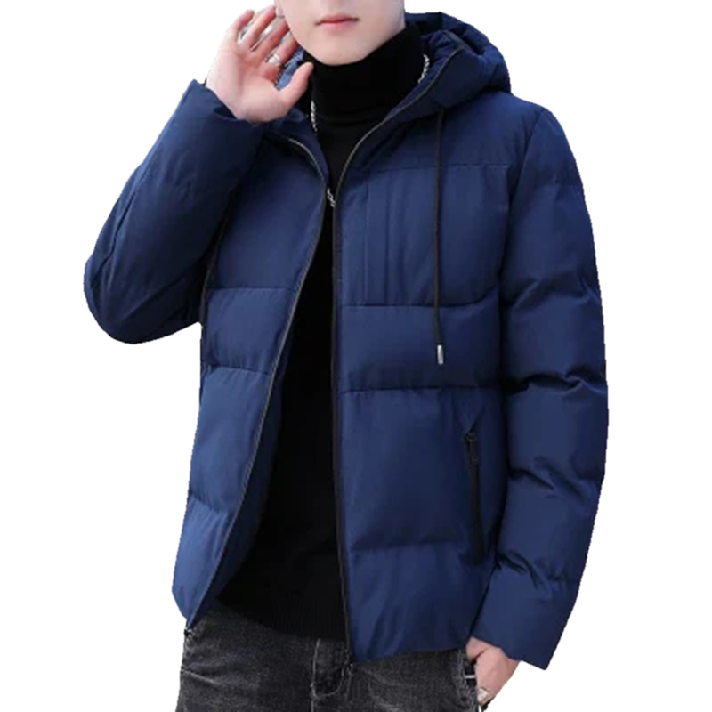 Chaqueta con capucha para hombre, Parkas gruesas y cálidas, ropa de calle coreana, abrigos informales, otoño e invierno, 2021