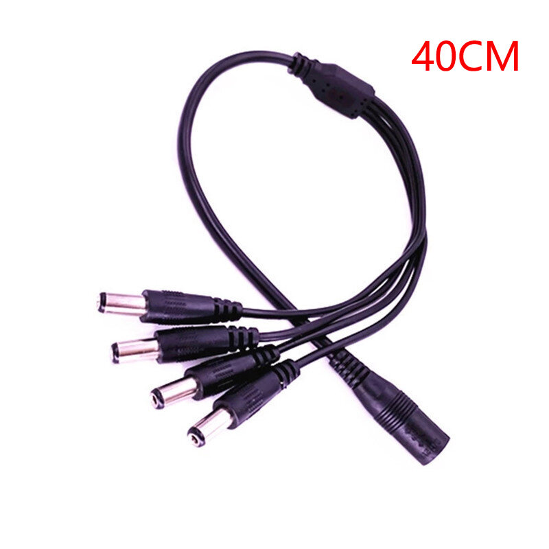1 to 4 DC Power 4-Port Splitter Adapter Adaptor Cable CCTV Camera For CCTV Camera Cable 5.5 x 2.1mm Secuirty System