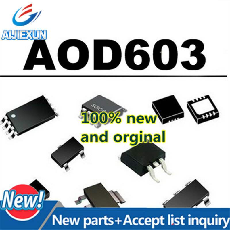 20Pcs 100% 새롭고 독창적 인 AOD603A D603A 60V 보완 형 MOSFET 대형 재고