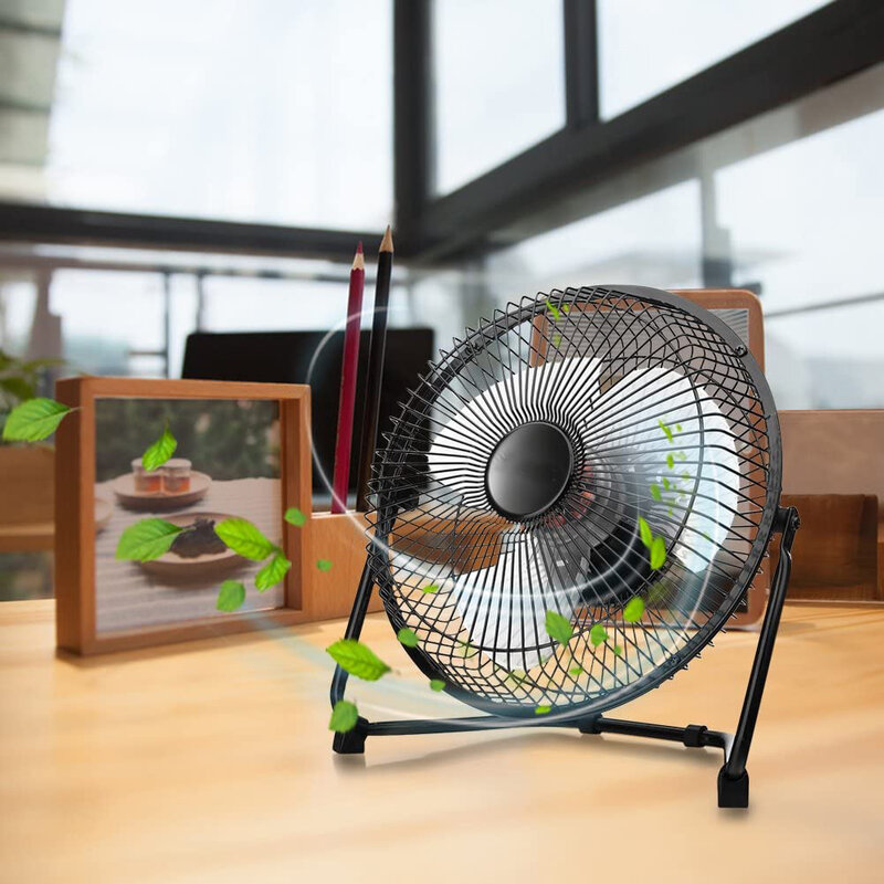 Ventilador de mesa com 9 velocidades usb, ventilador portátil silencioso com tomada usb, 2 velocidades, ventilador resfriador para mesa de home office