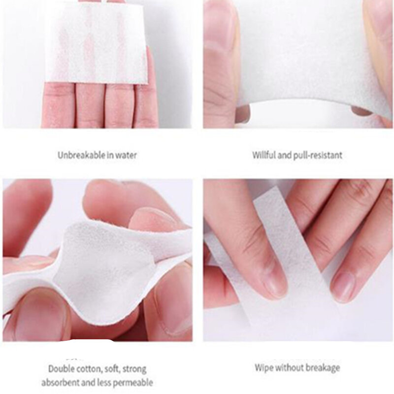 400pcs/600pcs Nail Wipes UV Nail Gel Polish Remover Lint-Free Wipes 100%Cotton Napkins For Nails Manicure Tool 20#36