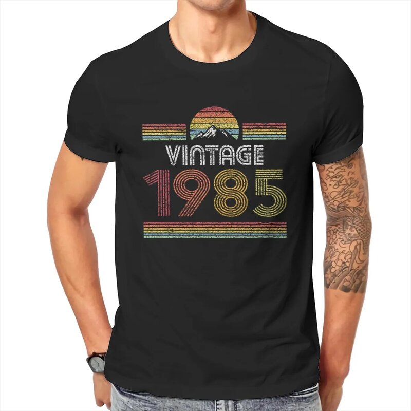 1985 Vintage Born 1985 Retro prezenty urodzinowe dla mężczyzn kobiety T Shirt mężczyźni T Shirt letnia bawełniana koszulka Streetwear