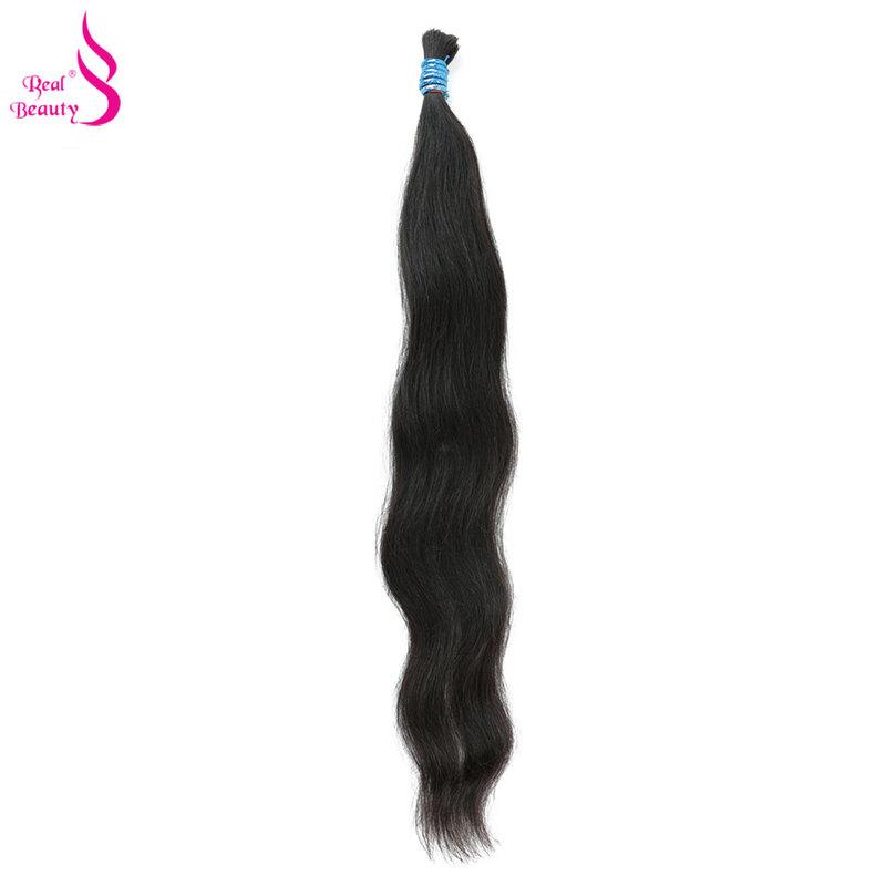 Real beleza remy cabelo humano em massa braizlian cabelo em linha reta em massa para trança 45-55cm tranças de crochê sem trama preto marrom volume do cabelo
