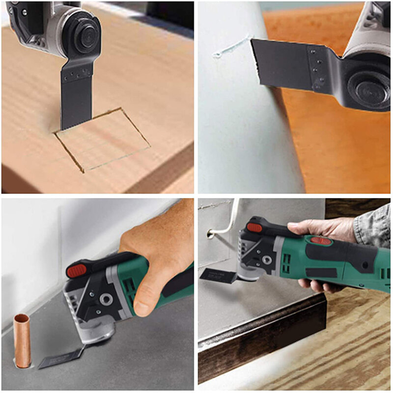 Hoja de sierra oscilante, multiherramienta, Kit de herramientas de liberación rápida para cortar madera, plástico, Metal suave