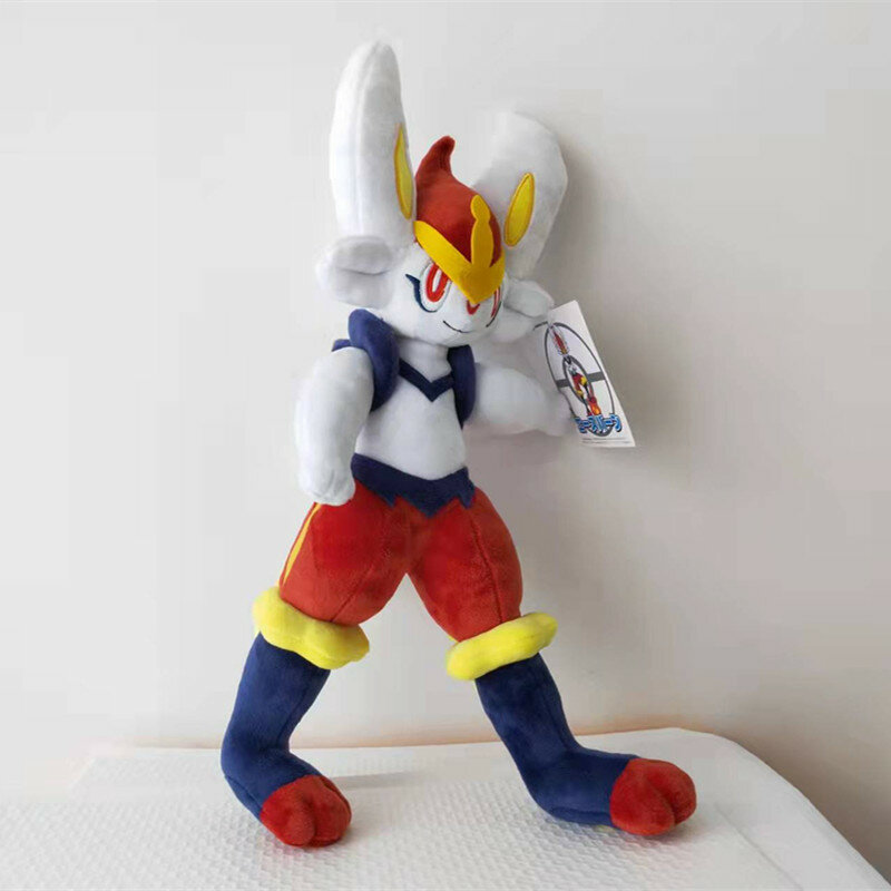 Pokemon original cinderace brinquedo de pelúcia brinquedos de pelúcia boneca boneca um presente de aniversário para uma criança 45cm