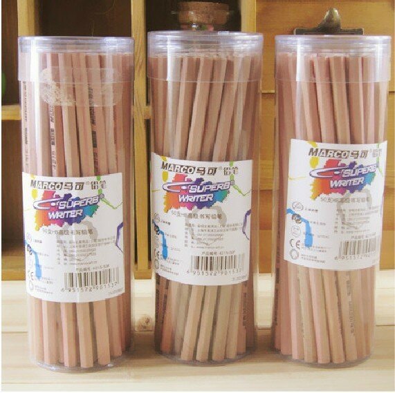 Darmowa wysyłka MARCO beczkowaty ołówek 4215-50 HB ołówki drewniany ołówek uczeń użyj ołówek 50 sztuk zestaw