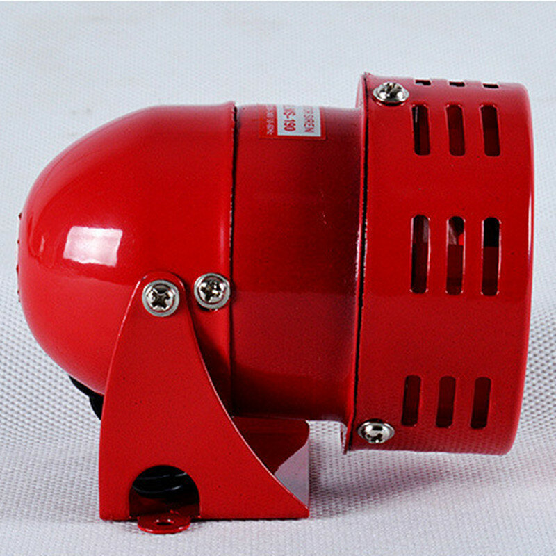 AC 220V 110V DC 12V 24V 110DB Mini Metal Motor Siren Industrial Alarm Sound electrical guard against theft Mine alarm MS-190