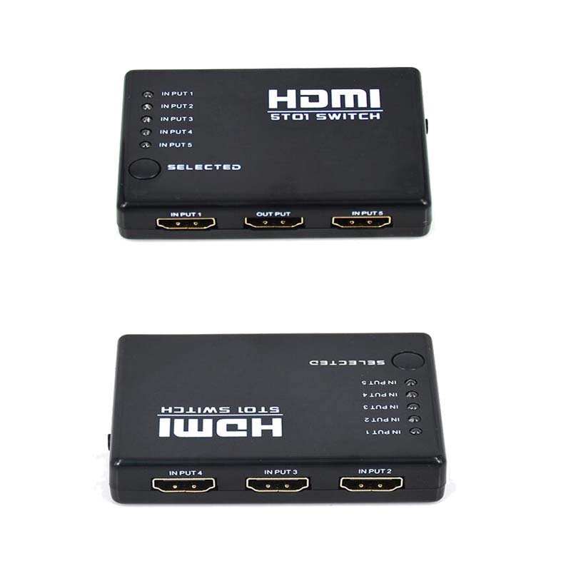 Коммутатор с пультом дистанционного управления, совместимый с HDMI, подходит для PS4/ТВ-приставки/компьютера, совместное использование одного преобразователя HDMI для дисплея