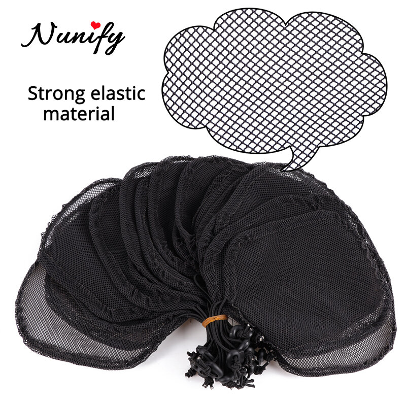 Nunify 1-5Pcs/Lot Hair Bun Making Material Ponytail Making Net Elastic Hair Net Hair Bun Making With Guleless Hairnet Wig Liner