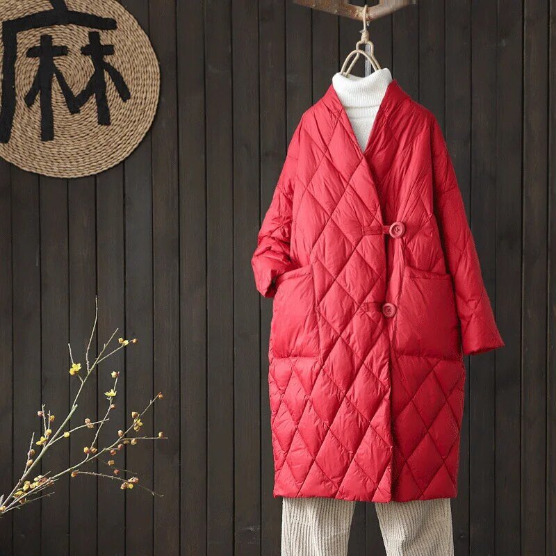 Gizmosy-女性の冬のジャケット,スカーフ付きキルティングコート,女性の長いパッド入りジャケット,暖かいパーカー,2022