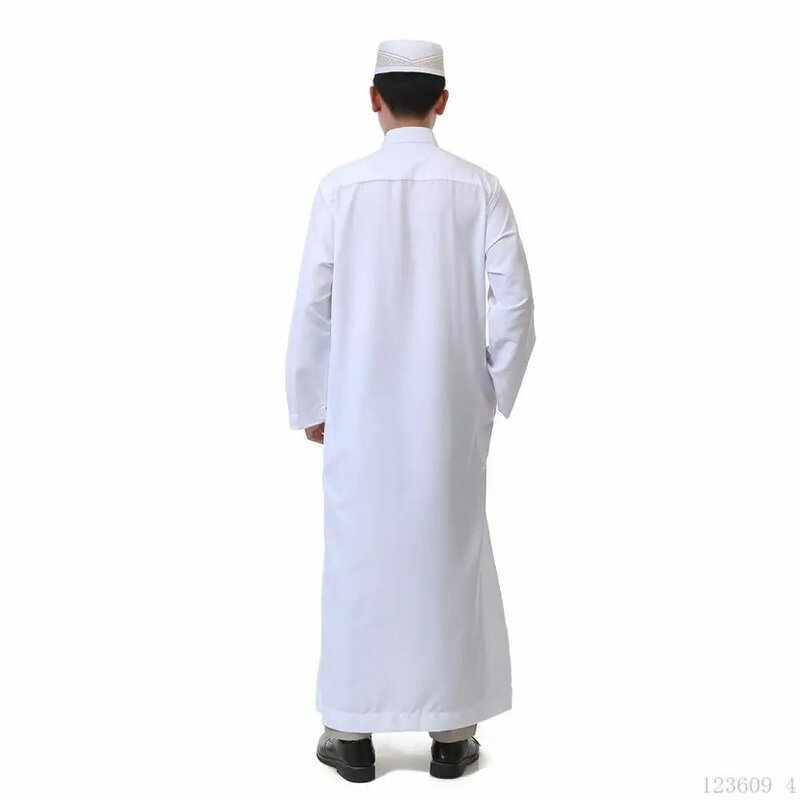 Moslim Mode 100% Polyester Katoen Amerikaanse Kleding Sets Pakistan Saudi Arabië Kaftan Jurk Mannen Abaya Dubai 2020 Arabe