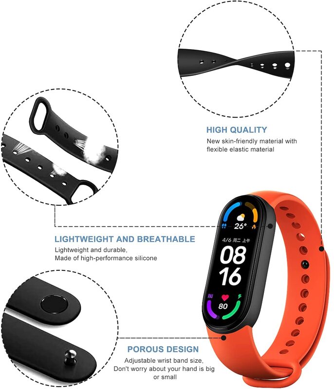 Armband Voor Mi Band 7 6 Band Sport Siliconen Miband4 Miband 5 Pols Correa Vervangende Polsband Voor Xiaomi Mi Band 4 3 5 Band