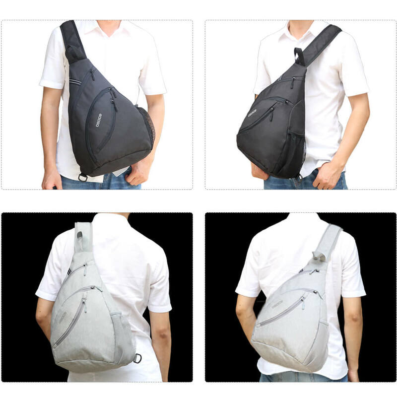 Osoce unissex peito pacote hit cor alça de ombro único volta saco crossbody sacos para mulheres homens sling ombro bolsa de viagem esporte