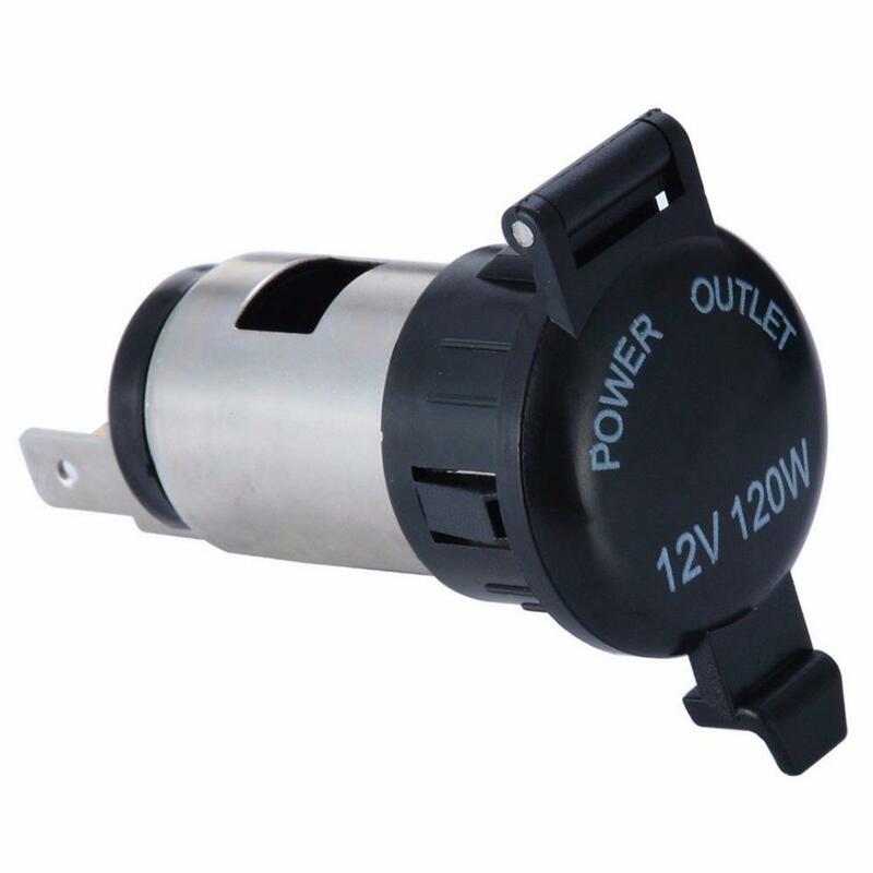 12V Car Motorcycle Waterproof Female Cigarette Lighter Socket Power Plug Outlet