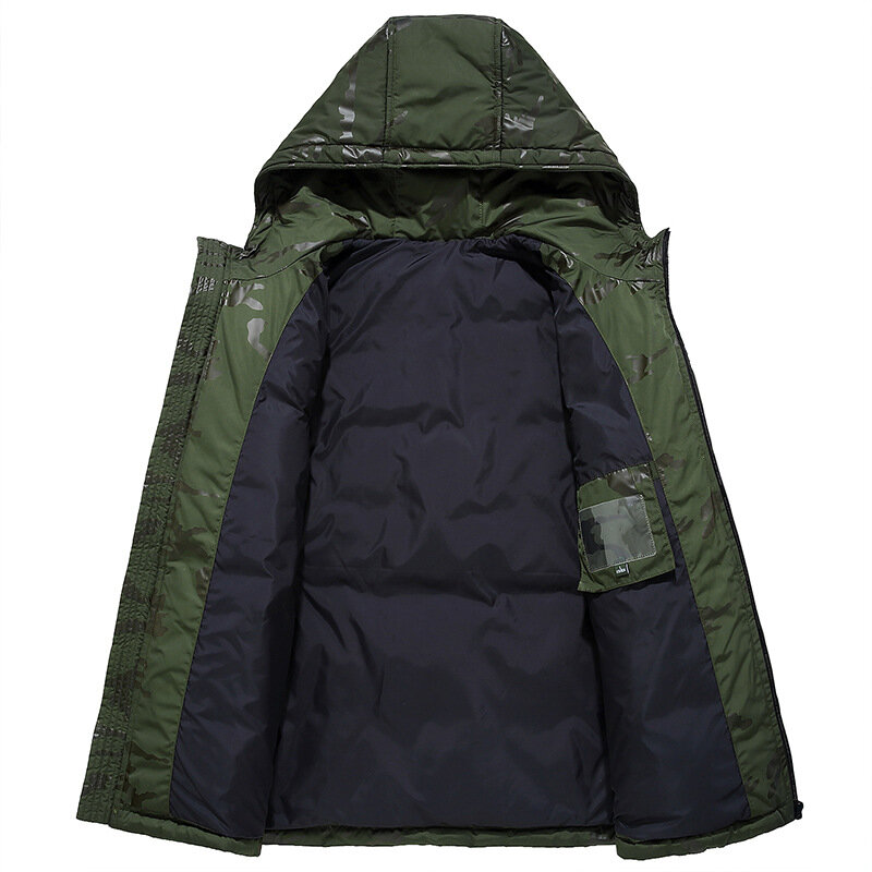 남성용 브랜드 다운 재킷, 개성 지퍼 포켓 2021, 가을 겨울, 신상 청소년 의류, 두껍고 따뜻한 후드 다운 재킷