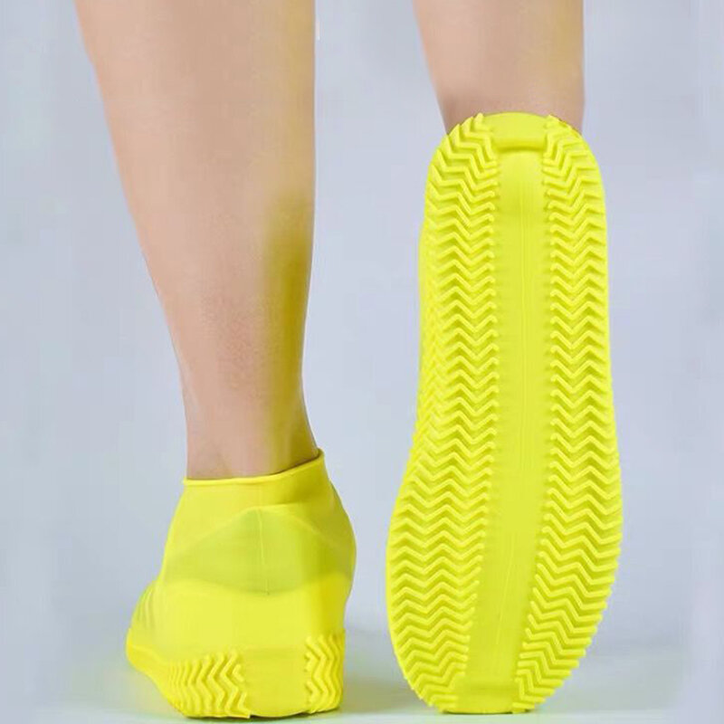 Fundas unisex de silicona impermeables y reutilizables para zapatos, botas de lluvia, antideslizante, interior, exterior, acampar
