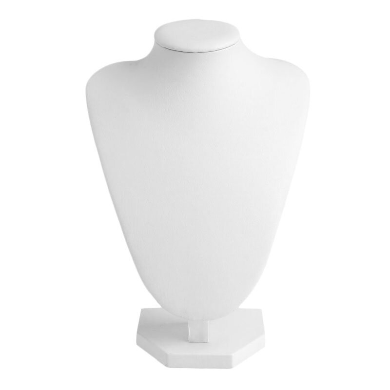 Faux Lederen Mannequin Sieraden Ketting Display Houder Hals Buste Stand Showcase