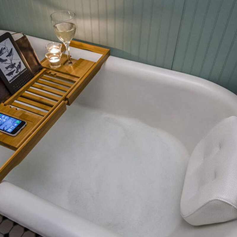 3D сетчатая спа-подушка для ванной с нескользящей подушкой для ванной, подушка для шеи для ванной, подушка для ванной с присосками, подушки дл...