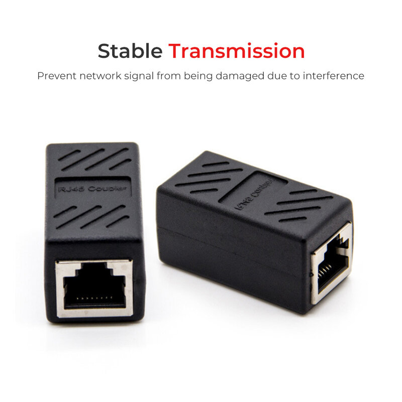 Connettore RJ45 extender di rete Ethernet Kabel RJ45 extender adapter interfaccia Gigabit connettore di rete femmina-femmina