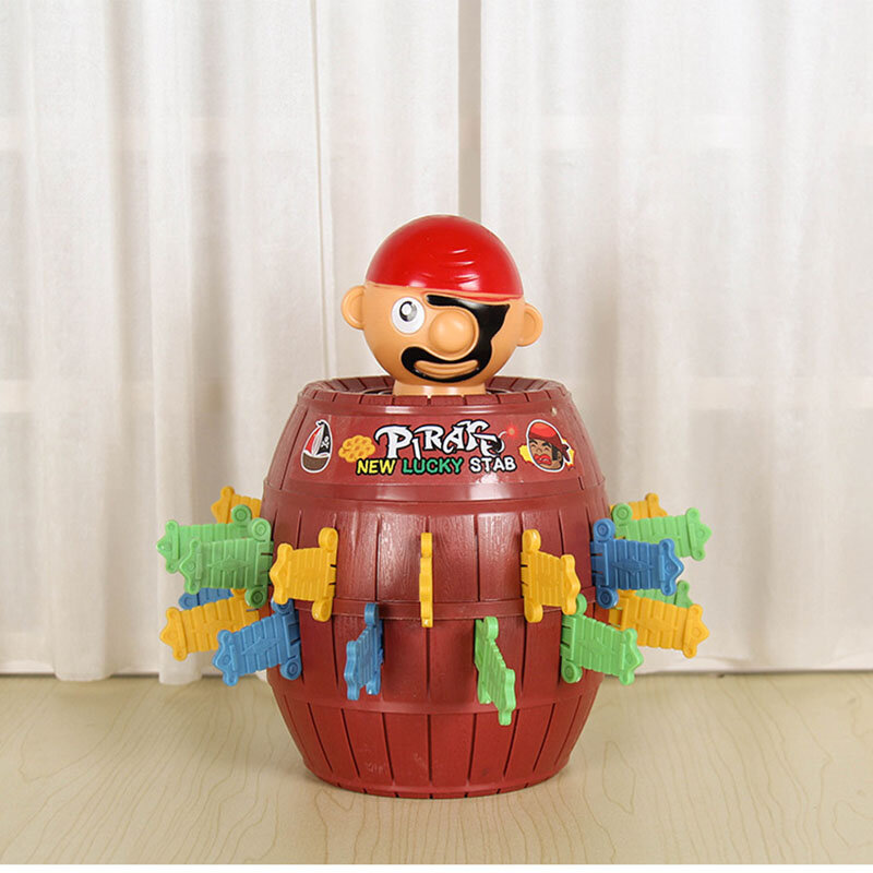 Party Piraat Emmer Game Kinderen Grappige Familie Springen Piraten Zwaard Lastig Speelgoed Vat Tafel Vloer 3D Puzzel Grappen Voor Kids