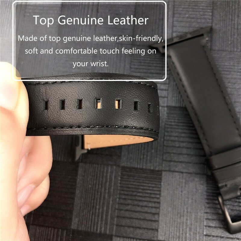 Ремешок из натуральной кожи для Apple Watch 4, 3, 2, 1, 38 мм, 40 мм