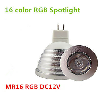 Bombilla LED RGBW con control remoto infrarrojo, lámpara de ahorro de energía, 1 piezas, cambio de Color MR16/GU5.3, 5w, DC12V/AC85-265V