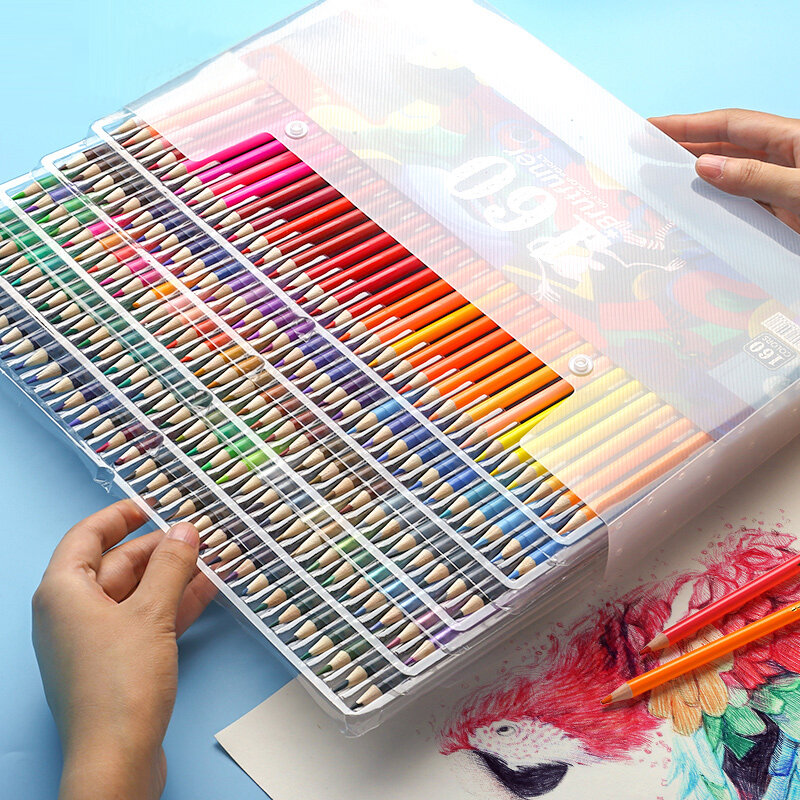 Brutfuner-lápices de colores para bocetos, Kit de lápices de acuarela al óleo para dibujar, suministros de arte escolar, 12/50/72/120/180/260 colores