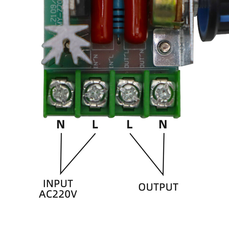 Regulador de voltaje SCR controlado por silicona, regulador de 220V, 2000W, Control de velocidad del Motor, tiristor, termostato electrónico de temperatura