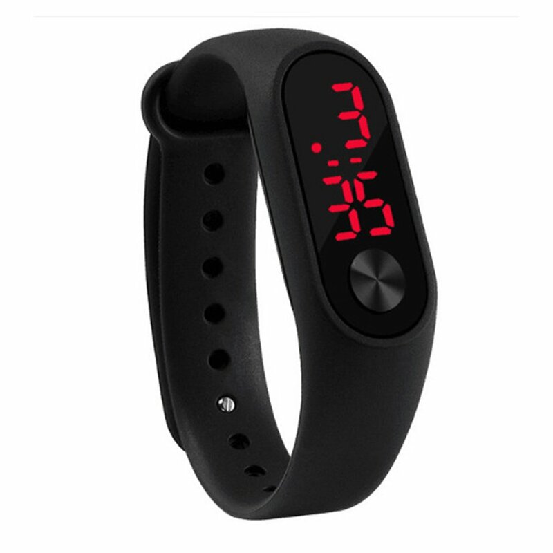 뜨거운 판매 남성 Famale 캐주얼 스포츠 팔찌 시계 내구성 LED 전자 디지털 편안한 실리콘 손목 시계