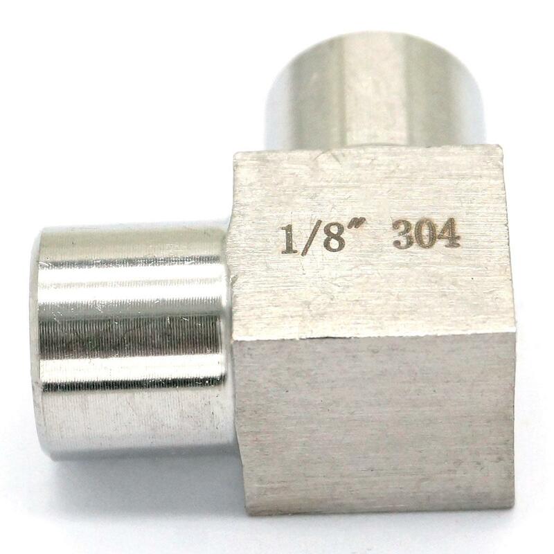 Codo de rosca hembra BSP Eqaul de 1/8 ", accesorio de tubería de acero inoxidable de 90 Deg 304, Conector de presión de funcionamiento 2,5 Mpa, barato