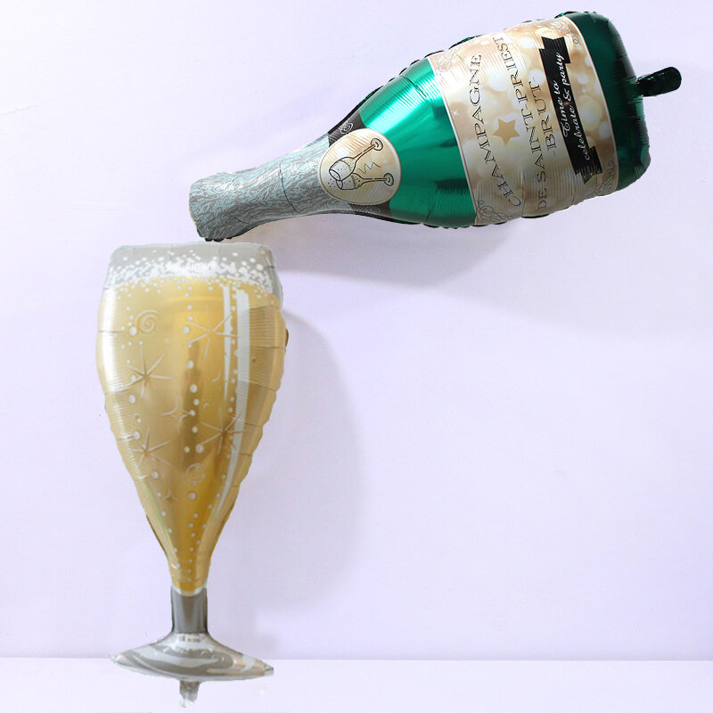 2 قطعة/الوحدة جديد الشمبانيا كأس زجاجة بيرة بالونات الألومنيوم احباط بالون حفلة عيد ميلاد مهرجان نافيداد السنة الجديدة الديكور Globos