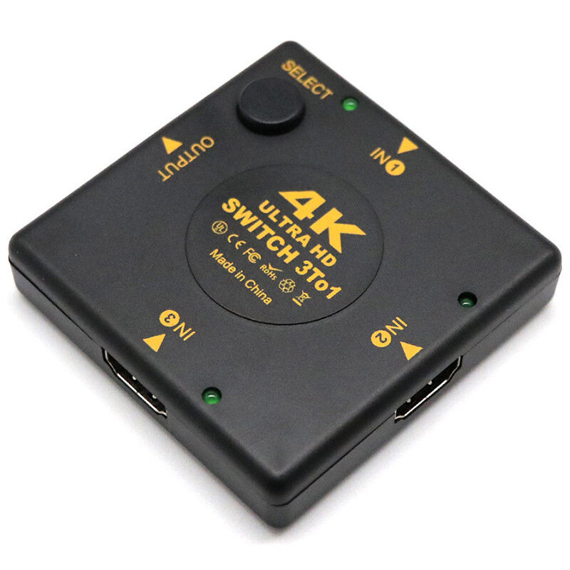 Sélecteur de boîtier de commutation HDMI 4K 3 en 1, extracteur Audio kvm, commutateur séparateur Hub