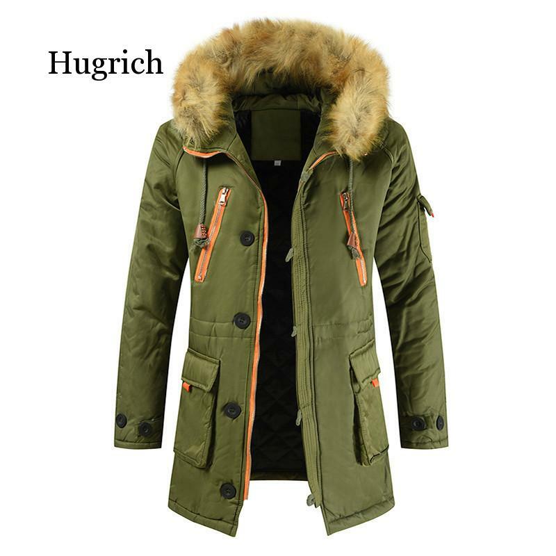 Winter Jacket Men Parka Coat Brand Padded Artificial Fur Medium-Long Thick Parkas Snowjacket Coat Warm Clothing
