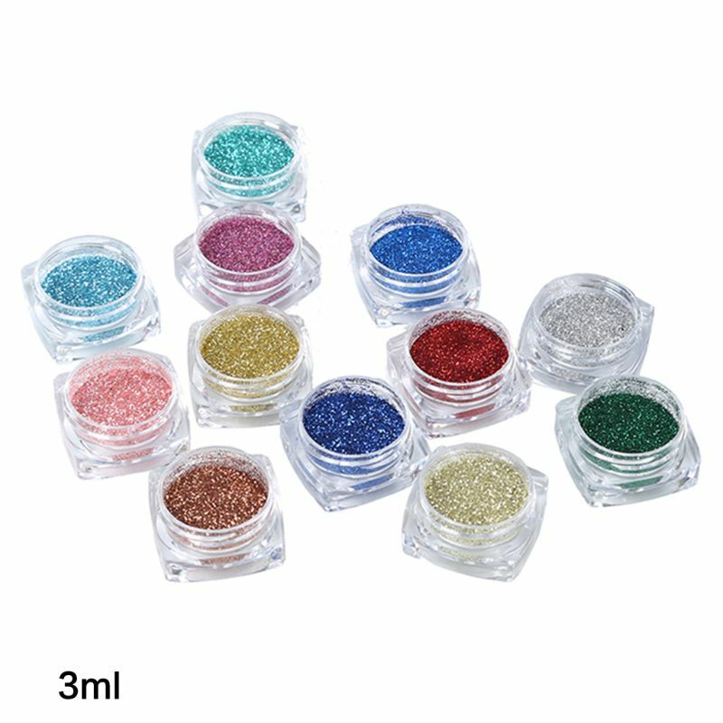 Relleno de epoxi de cristal para fabricación de joyas, colorante de limo en polvo, pigmentos de perlas, colorantes para velas de jabón, 12 unids/set por juego