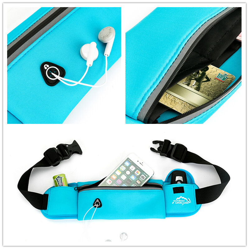 Bolsa de lona para correr, cinturón deportivo portátil impermeable para hombres y mujeres, accesorio de Fitness