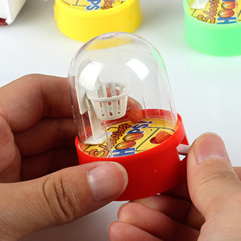 Mini máquina de dedo para basquete, brinquedo educacional para meninos e meninas com descompressão (cor aleatória)