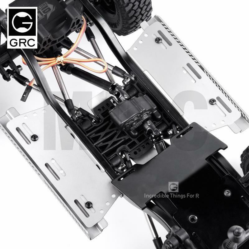 1 Paar Metalen Kant Pedaal Voor Rc Crawler Auto Mst Cfx "242Mm/252Mm/267Mm wielbasis Chassis" Jimny Rvs Side Rok Guard