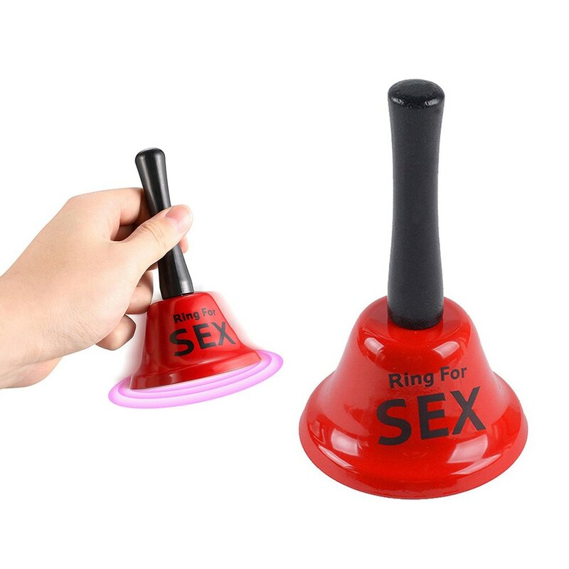 Genggam Merah Lucu Bel Cincin Kreatif Manual Mainan Tangan Seks Bel Logam Mainan untuk Perlengkapan Desktop Bar Pesta Dewasa