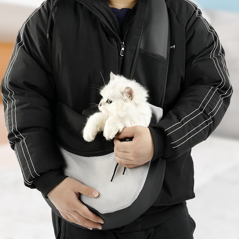 AA portador de Gato, bolsa de mensajero, impermeable suave transpirable pequeño perro viaje ajustable portador